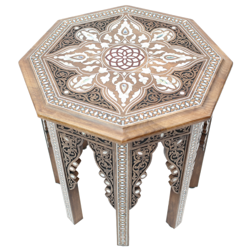Syrian mother of pearl octagonal coffee table  - Alhambra